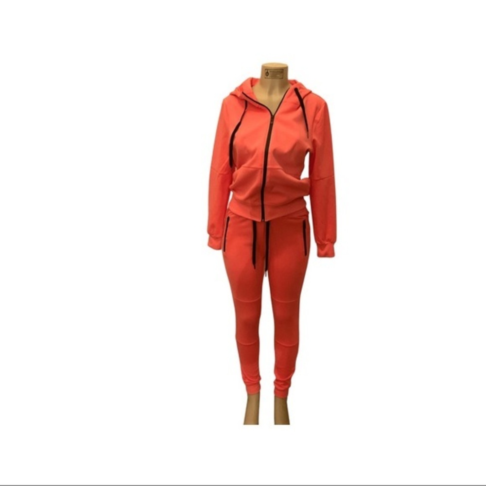 Salmon Zip-up Hoodie and Jogger